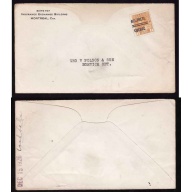 Canada-cover #11885 - 1c KGV Admiral precancel Montreal, Quebec-