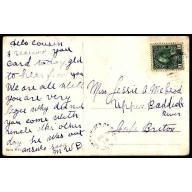 Canada-cover #11872-1c Admiral-pc-North River Bridge, NS - Jul 29 1914 -