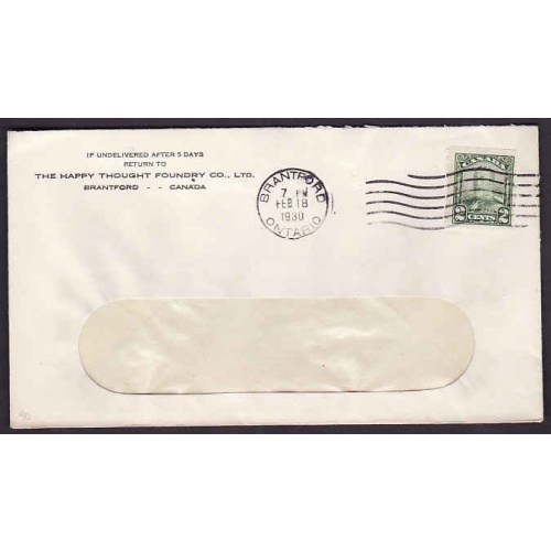 Canada-#9410 -  2c KGV scroll coil[#161]-Brant Cnty-Brantford,Ont- Feb