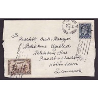 Canada-#9544 - 5c Medallion+5c Airmail on front only to Denmark-York County-
