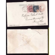 GB-cover #14373-Stationary uprated to Canada-London W-No 8 1866-2p dam