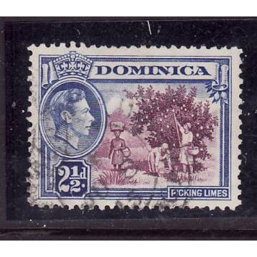 Dominica-Sc#101- id2-used 2&1/2p KGVI-1938-47-