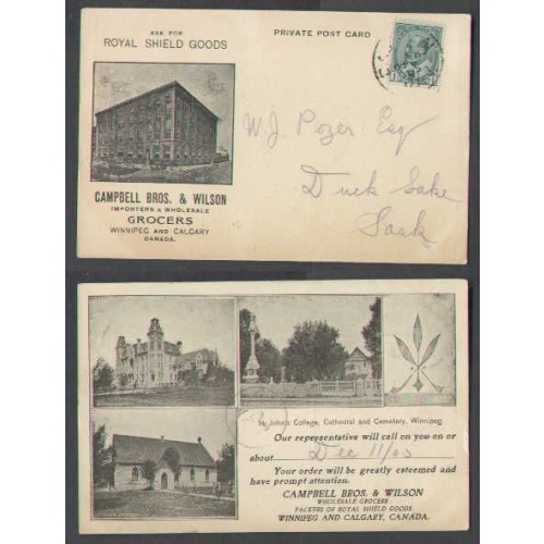 Canada-cover #4673-1c-Dauphin,Man-De 9 1905-illustrated-Campbell Bros & Wilson