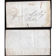 Canada-cover #13123-Stampless-circular delivery- Frontenac Cnty-Kingston,UC