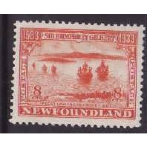 Newfoundland -Sc#218- id27-unused NH 8c Fleet Leaving-1933-