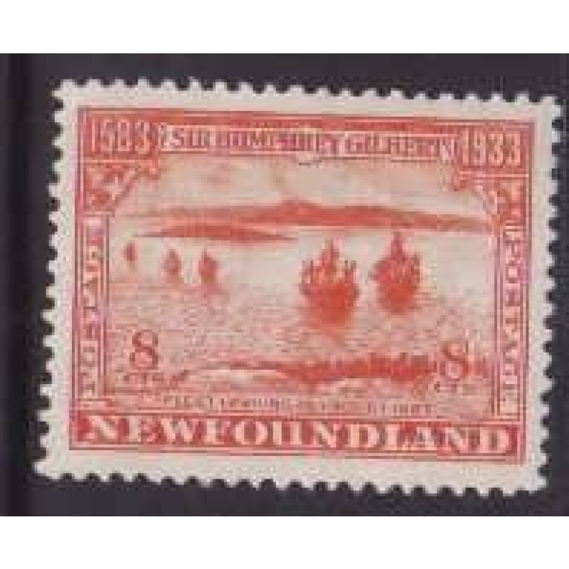 Newfoundland -Sc#218- id27-unused NH 8c Fleet Leaving-1933-