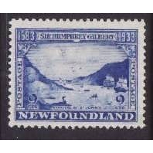 Newfoundland -Sc#219- id27-unused NH 9c Fleet Arriving-1933-