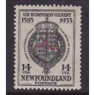 Newfoundland -Sc#224- id27-unused NH 14c Coat-of-Arms-perf 14-1933-