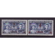 Newfoundland -Sc#250-1- id27-unused NH KGVI set-Royal Visit-1939-