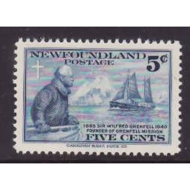 Newfoundland -Sc#252- id27-unused NH 5c Grenfell-1941-