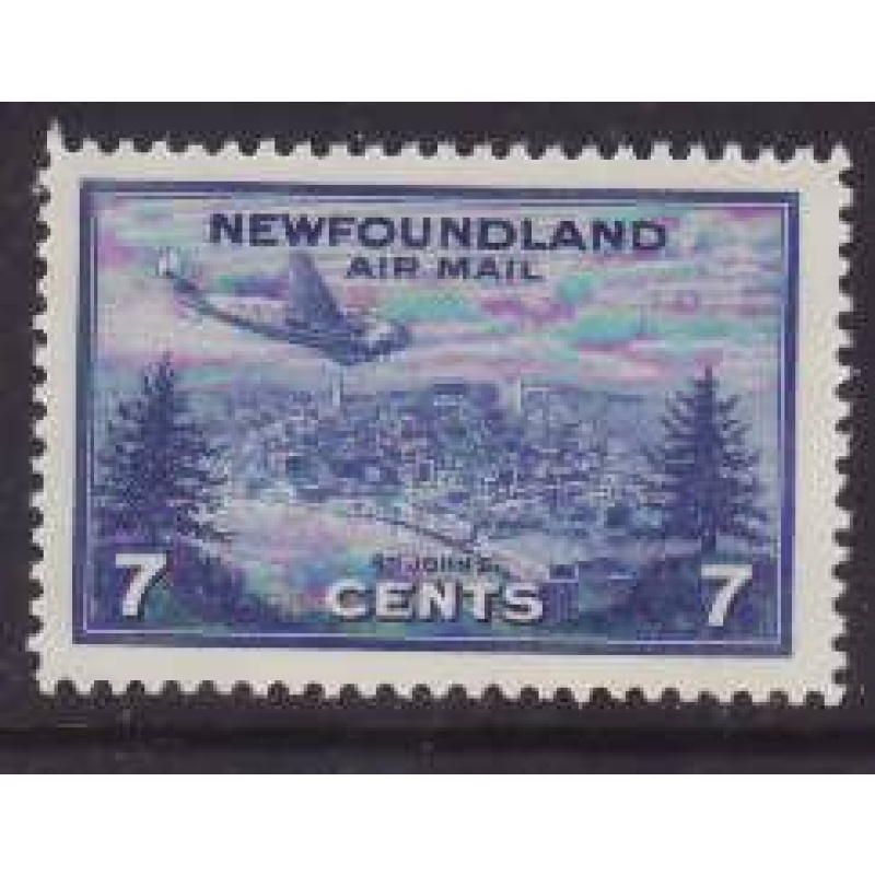 Newfoundland -Sc#C19- id27-unused NH 7c Airmail-Planes-1943-