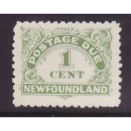 Newfoundland -Sc#J1a- id27-unused NH 1c yellow green postage due-perf 10-1939-