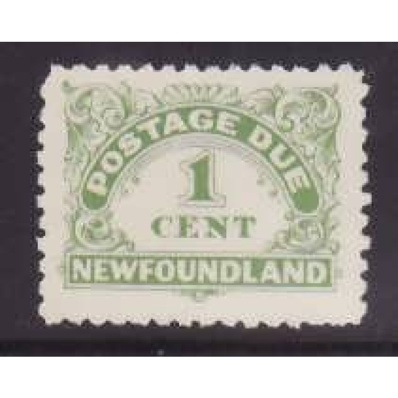 Newfoundland -Sc#J1a- id27-unused NH 1c yellow green postage due-perf 10-1939-