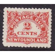 Newfoundland -Sc#J2- id27-unused NH 2c vermilion postage due-1939-