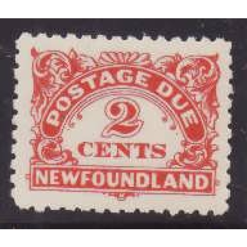 Newfoundland -Sc#J2- id27-unused NH 2c vermilion postage due-1939-
