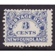 Newfoundland -Sc#J3a- id27-unused NH 3c ultramarine postage due-perf 11x9-1939-