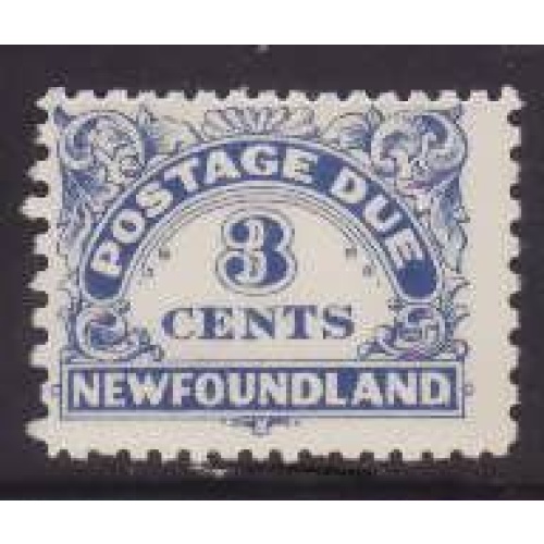 Newfoundland -Sc#J3a- id27-unused NH 3c ultramarine postage due-perf 11x9-1939-