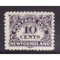 Newfoundland -Sc#J6- id27-unused NH 10c dark violet postage due-1939-