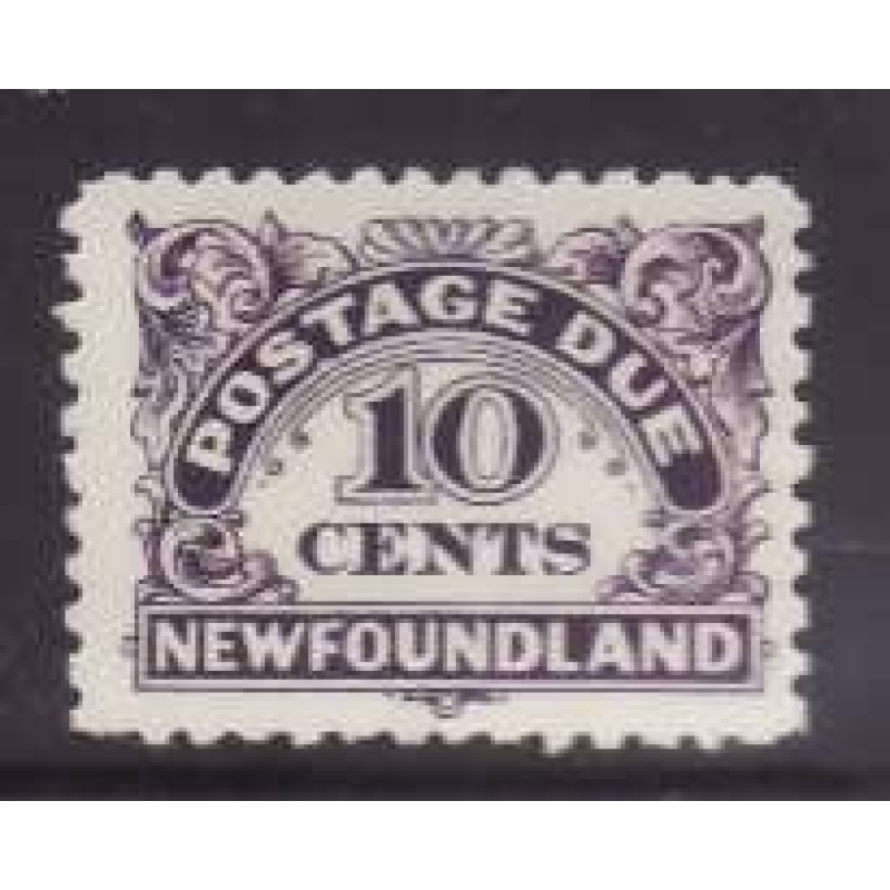 Newfoundland -Sc#J6- id27-unused NH 10c dark violet postage due-1939-