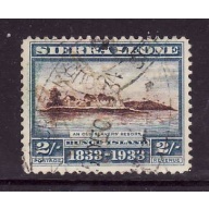 Sierra Leone-Sc#162- id2-used 2sh Old Slavers Resort-1933-