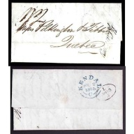 GB-cover #13060-Stampless-Kendal-Sep 2 1845-1sh2d sterling-H/S 1sh4d