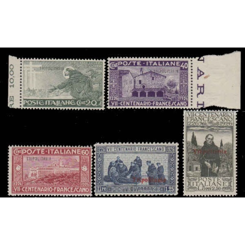Tripolitania #20-24 Mint Set