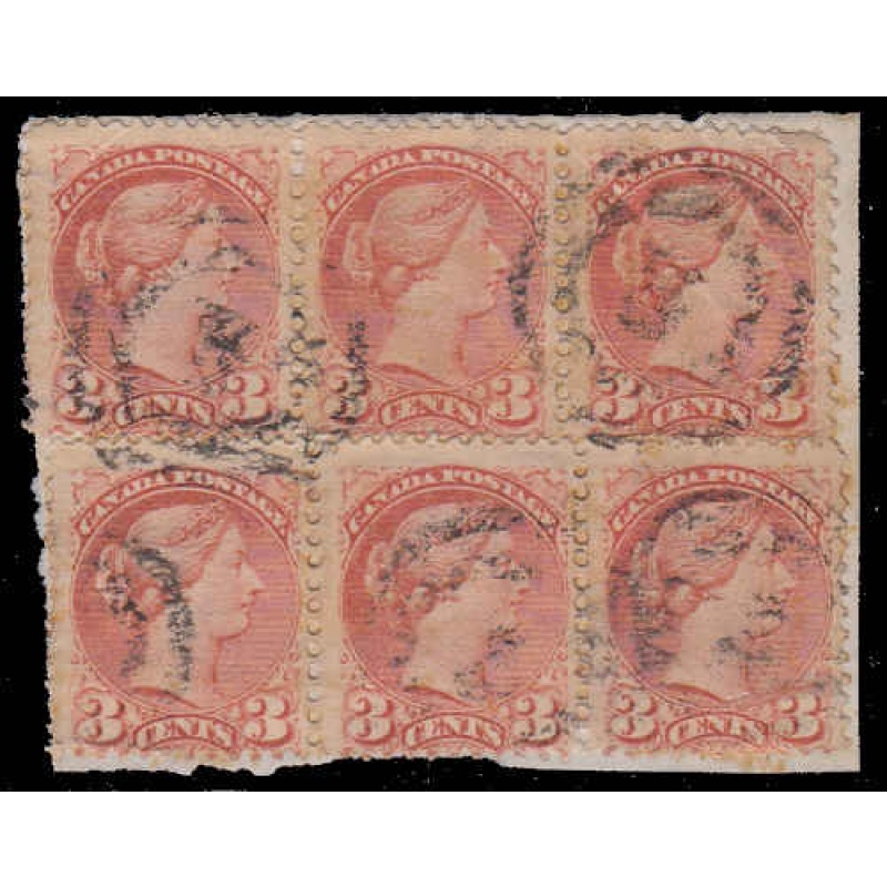 Canada #37 With 2 Ring 3 Cancels