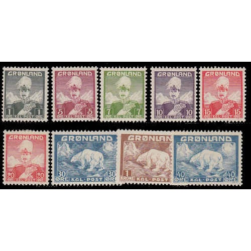 Greenland #1-9 Mint Set