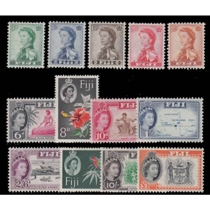 Fiji #163-175 Mint Set