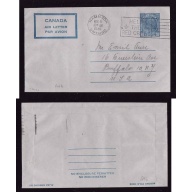 Canada-cover #14363-10c Air letter-used A4b-Hamilton Ontario-Mar 5 1948-