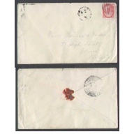 Canada-cover #4677-2c Numeral-to Scotland-Middlesex Cnty-Evelyn,Ont-2c Empire rate