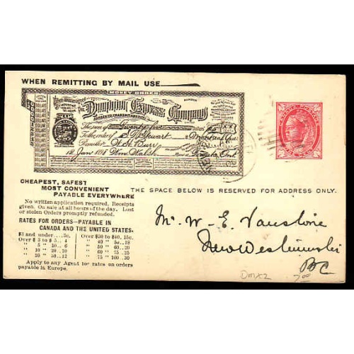 Canada-#12434 - 1c Leaf Dominion Express Company postal stationery [DMX2]- New
