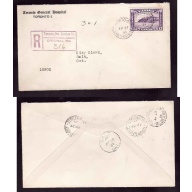 Canada-cover #14195–13c regd-York Cnty-Toronto Carleton St-Ap 27 1934
