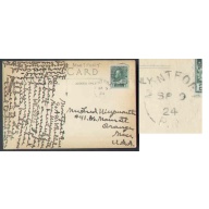 Canada-cover #5673 - 2c Admiral-Montfort,PQ-Sp 9 1924-