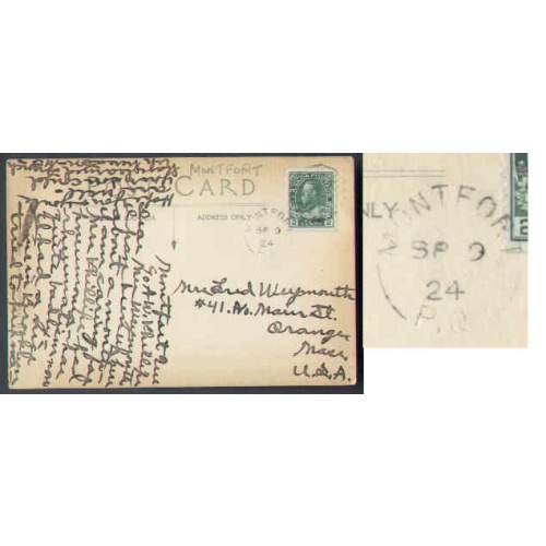 Canada-cover #5673 - 2c Admiral-Montfort,PQ-Sp 9 1924-