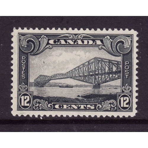 Canada-Sc#156-Unused 12c grey Quebec Bridge-OG NH -1929-