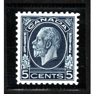 Canada-Sc#199-Unused 5c dark blue KGV Medallion-OG NH-1932-