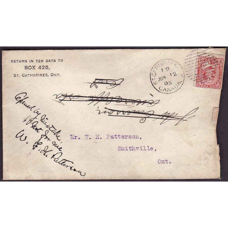 Canada-cover #10134-2c Edward-mailed in the USA to a USA address,no postage