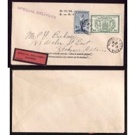 Canada cover #14184–10c Special Delivery+4c-Special Delivery Express sticker #SD-8-
