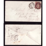 GB-cover #14382-1p-addressee Robert Bell-London EC Sp 3 1864 #75-Glascow
