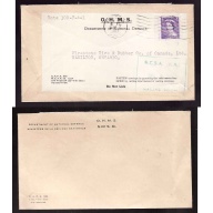 Canada-cover #14198–4c Economy Label[CAFA 490 RCAF G 123A]-reused-OHMS