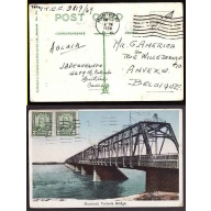 Canada-9476 - 2c(2) KGV scroll on p/c to Belgium - Montreal , PQ - May 6 1