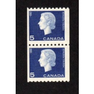 CANADA MINT NEVER HINGED F-VF PAIR COIL STAMPS SCOTT # 409