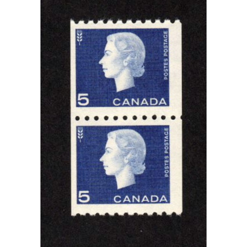 CANADA MINT NEVER HINGED F-VF PAIR COIL STAMPS SCOTT # 409