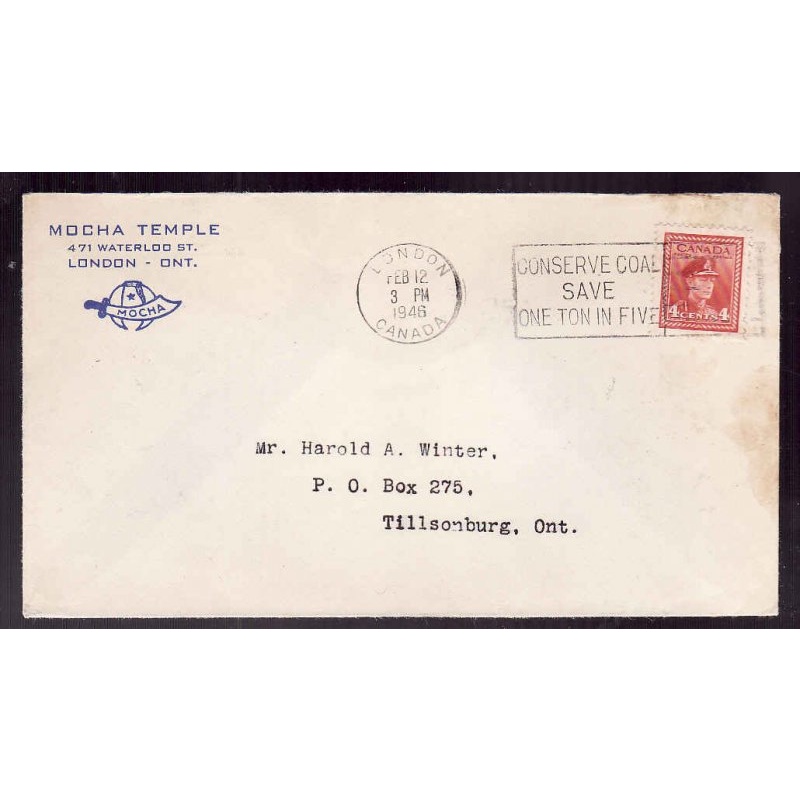 Canada-cover #13744-Illustrated-Mocha Temple-Middlesex Cty-London,Ont