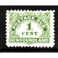 Newfoundland -Sc#J1a- id8-unused hinged 1c postage due-1939-