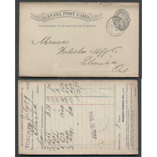 Canada-cover #4611-1c p/c-York Cnty-Strachan Ave,Ont- Jy 9 1894 -