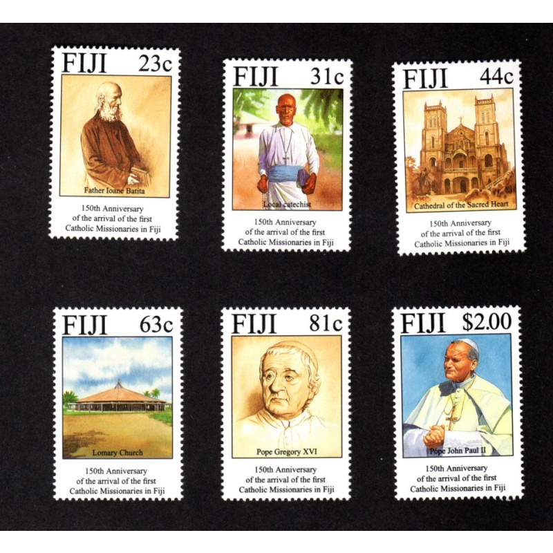 FIJI MNH SETOF 6 STAMPS SCOTT # 713 - 718 CATHOLIC MISSIONARIES