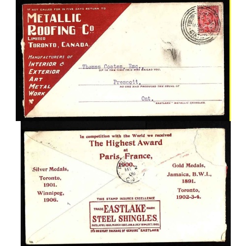 Canada-cover #14109-2c-advert-Metallic roofing-York-Toronto-May 1 1908-