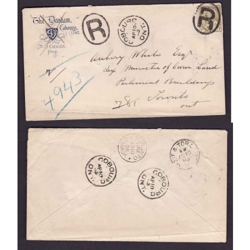 Canada-cover #14107-7c-regd Hotel advert-The Dunham-Cobourg,Ont-RPO